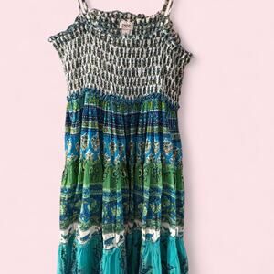 Cache boho smocked mini dress